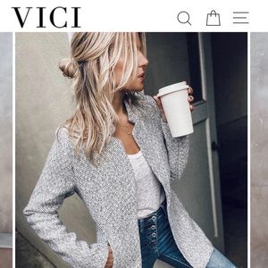 TAYSHIA POCKETED COAT - HEATHER GREY